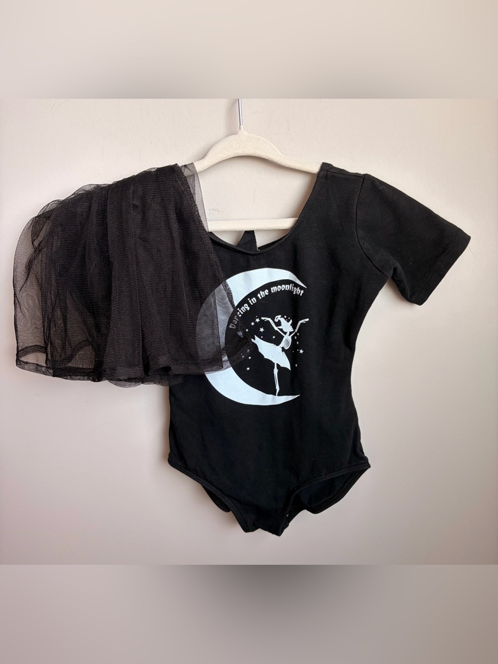 Nora Madison Girls Black Moonlight Ballerina Costume Leotard